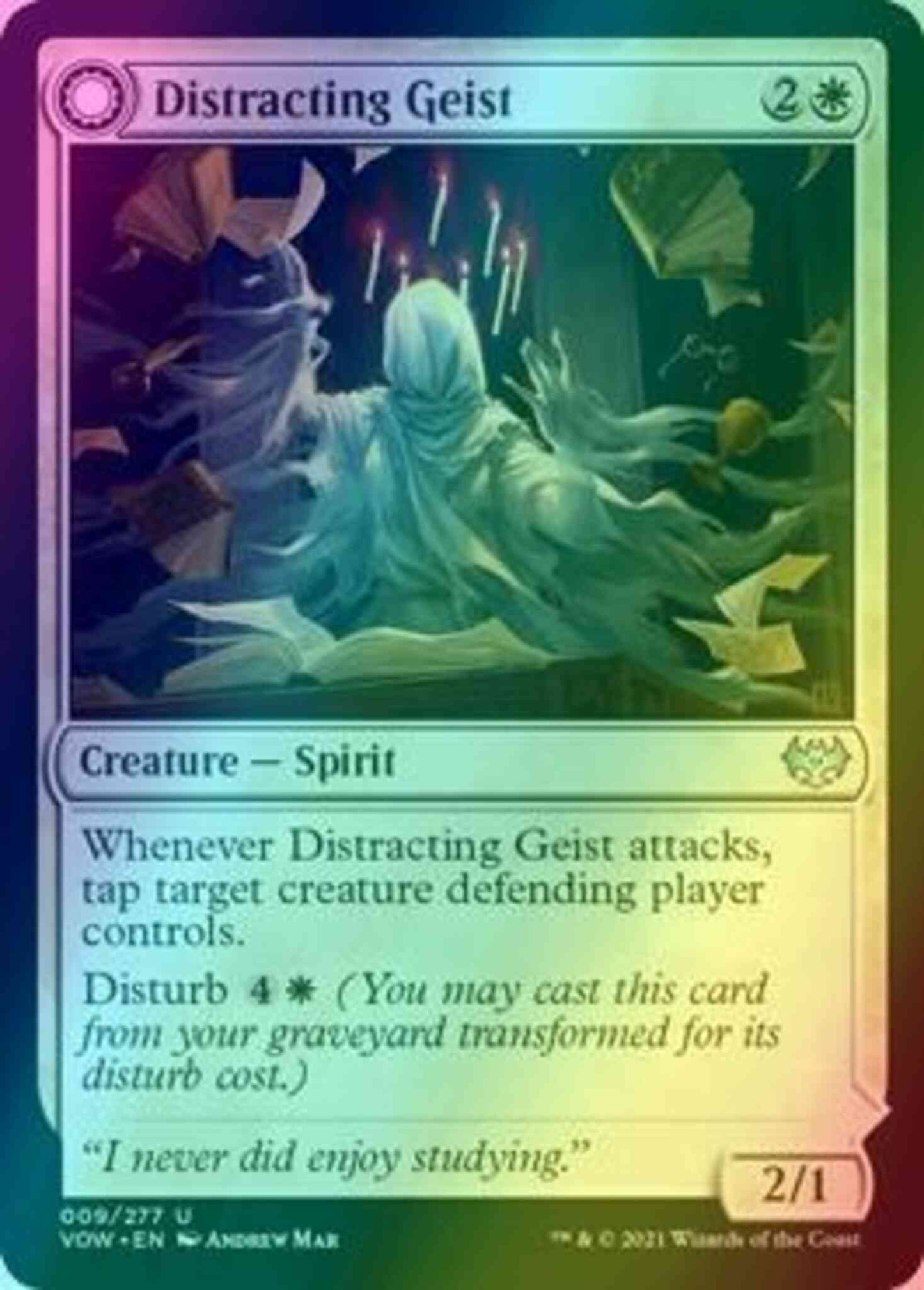Distracting Geist // Clever Distraction [9] [Innistrad: Crimson Vow] [Foil]