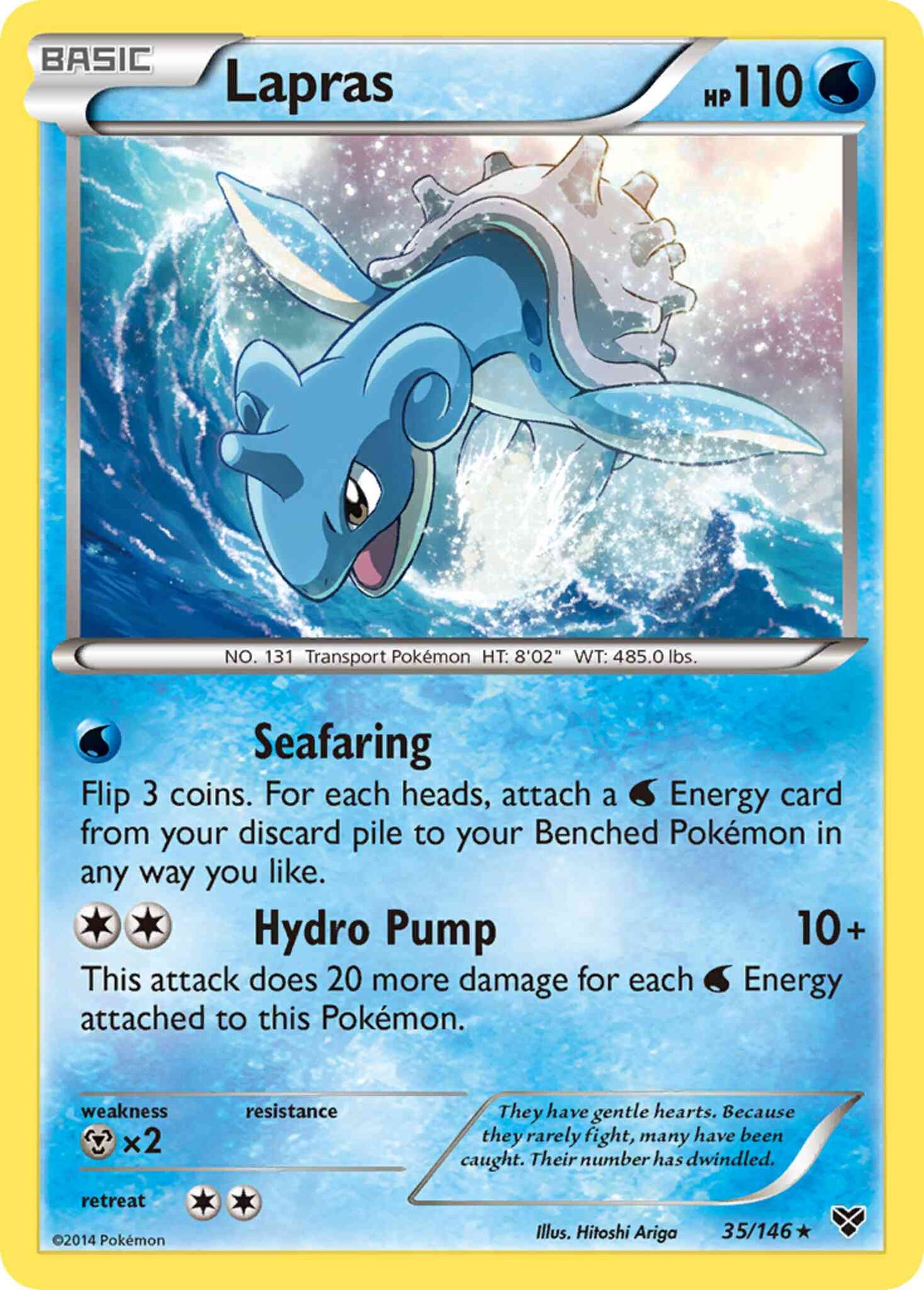 Lapras - 35/146 - Rare Holo [xy1-35] [Reverse Holo]