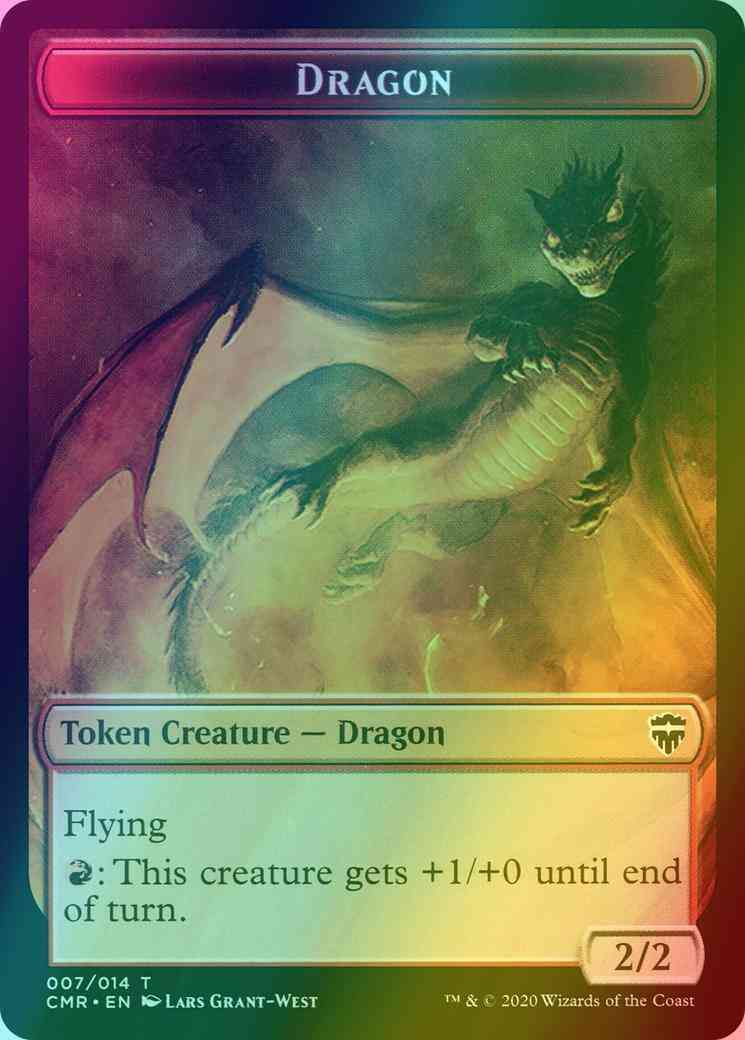 Dragon Token (07) // Golem Token (09) [Commander Legends Tokens] [Foil]