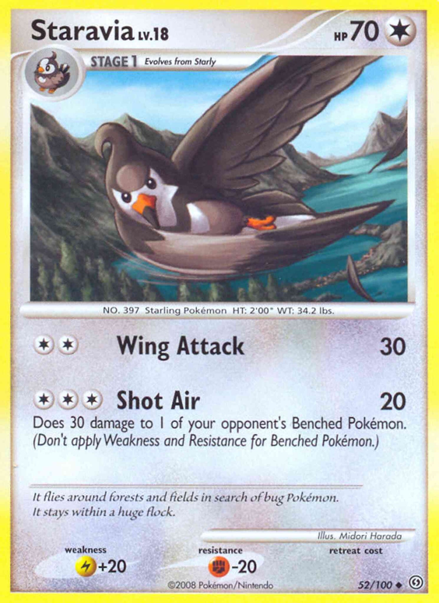 Staravia - 52/100 - Uncommon [dp7-52] [Non-Holo]