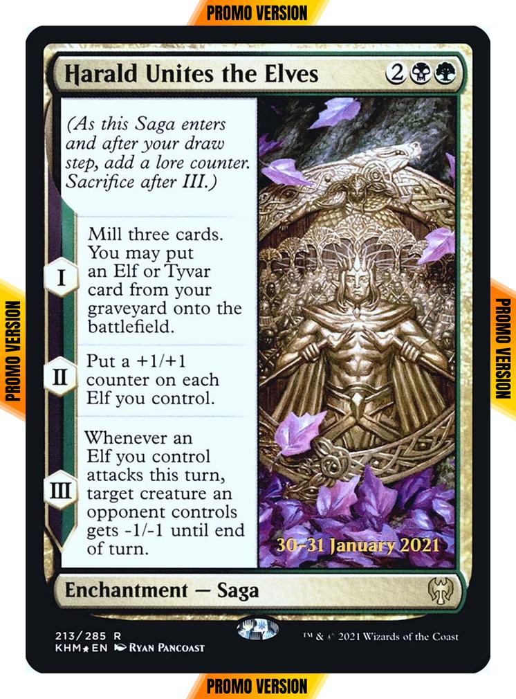 Harald Unites the Elves [Prerelease] [213s] [Kaldheim Promos] [Foil]