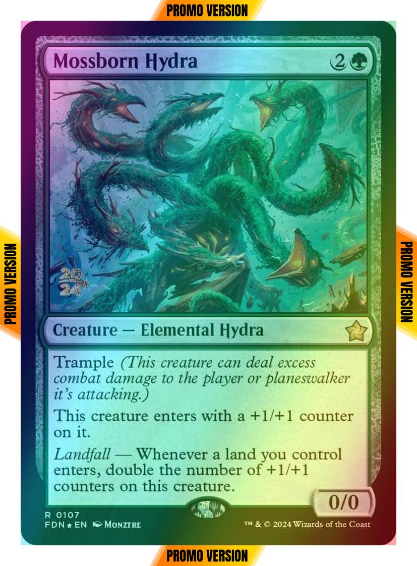 Mossborn Hydra [107s] [Prerelease] [Foundations: Promos] [Foil]