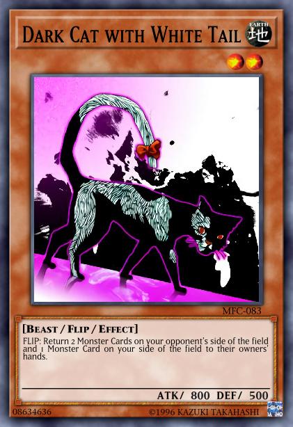 Dark Cat with White Tail - MFC-083 - Common - 1st Edition