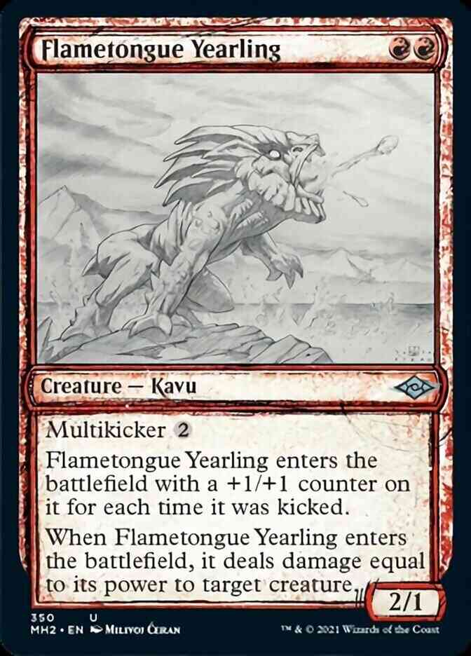 Flametongue Yearling [350] [Sketch Showcase] [Modern Horizons 2] [Non-Foil]