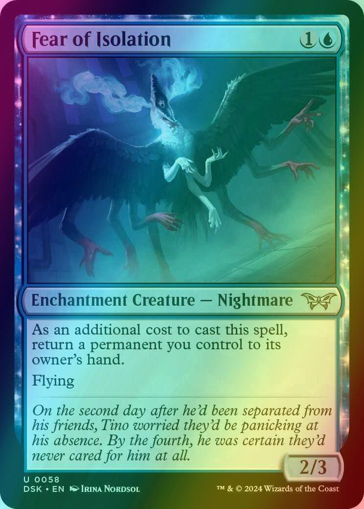 Fear of Isolation [58] [Duskmourn: House of Horror] [Foil]