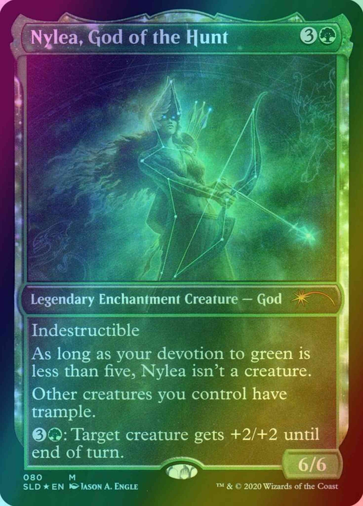 Nylea, God of the Hunt [0080] [Theros Stargazing Vol. V] [Secret Lair Drop] [Foil]