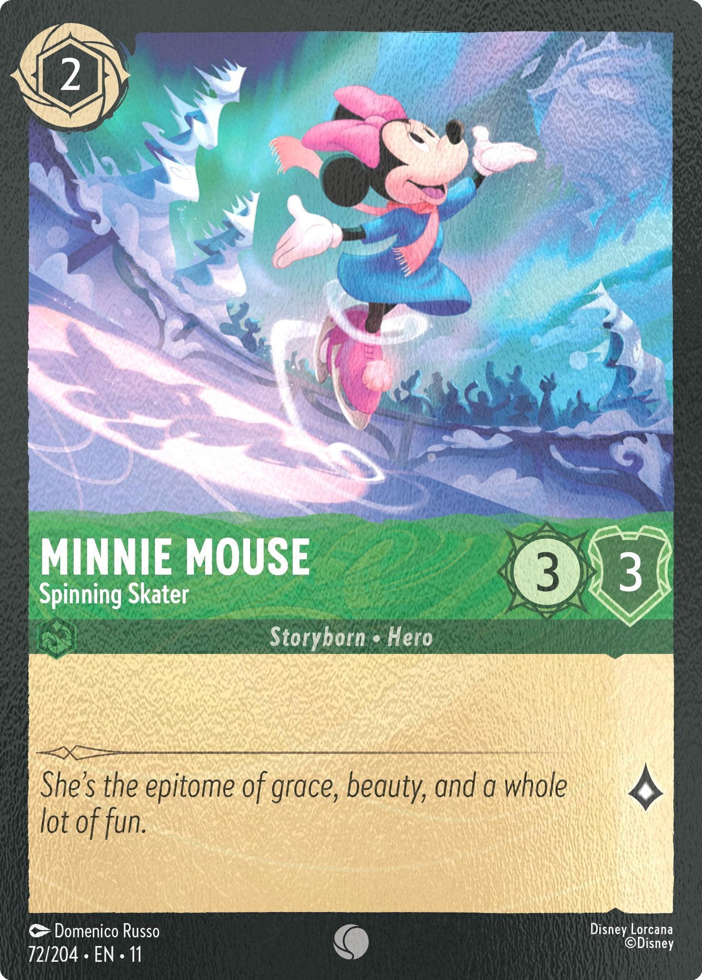 Minnie Mouse - Spinning Skater - 72/204 [Winterspell] [Cold Foil]