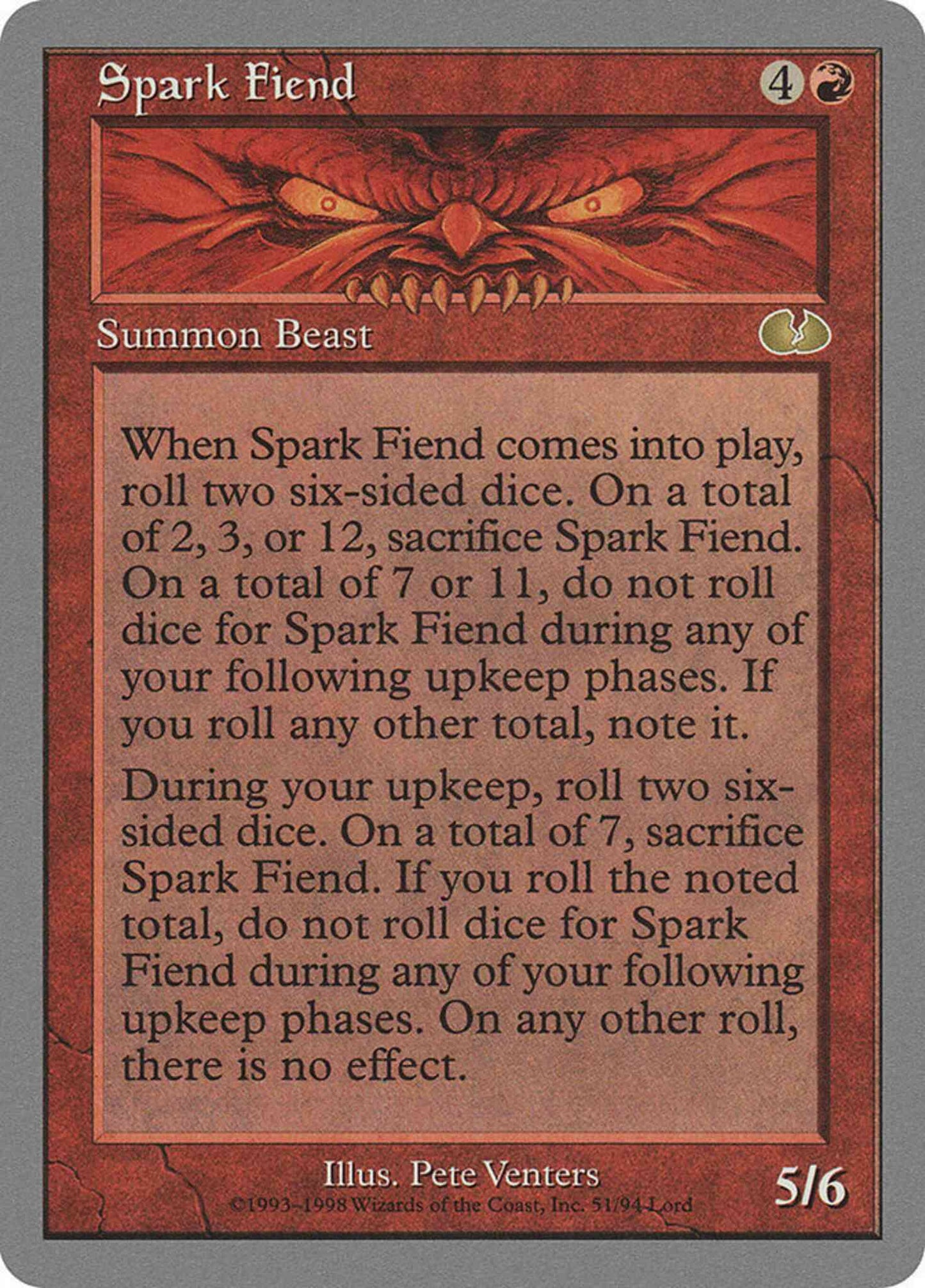 Spark Fiend [51] [Unglued] [Non-Foil]