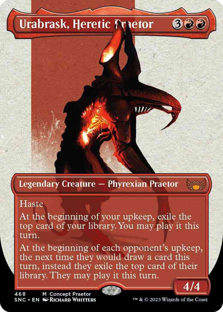 Urabrask, Heretic Praetor [468] [Borderless] [Concept Praetor] [Streets Of New Capenna] [Non-Foil]