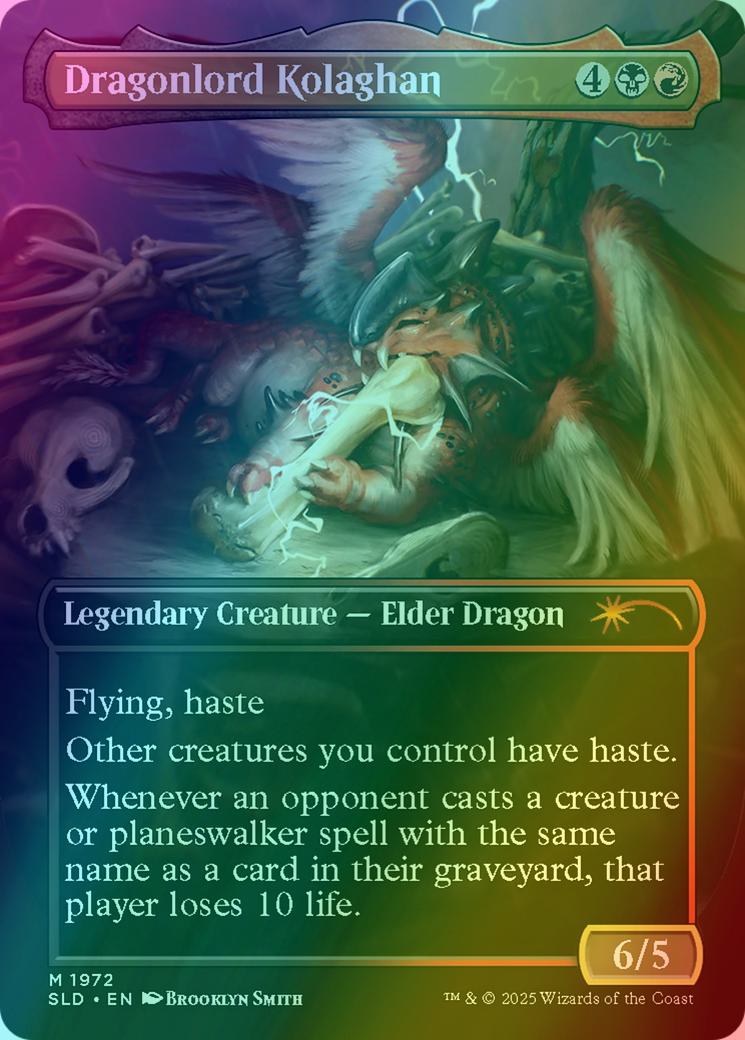 Dragonlord Kolaghan // Dragonlord Kolaghan [1972] [Borderless] [They Grow Up So Fast] [Secret Lair Drop] [Foil]