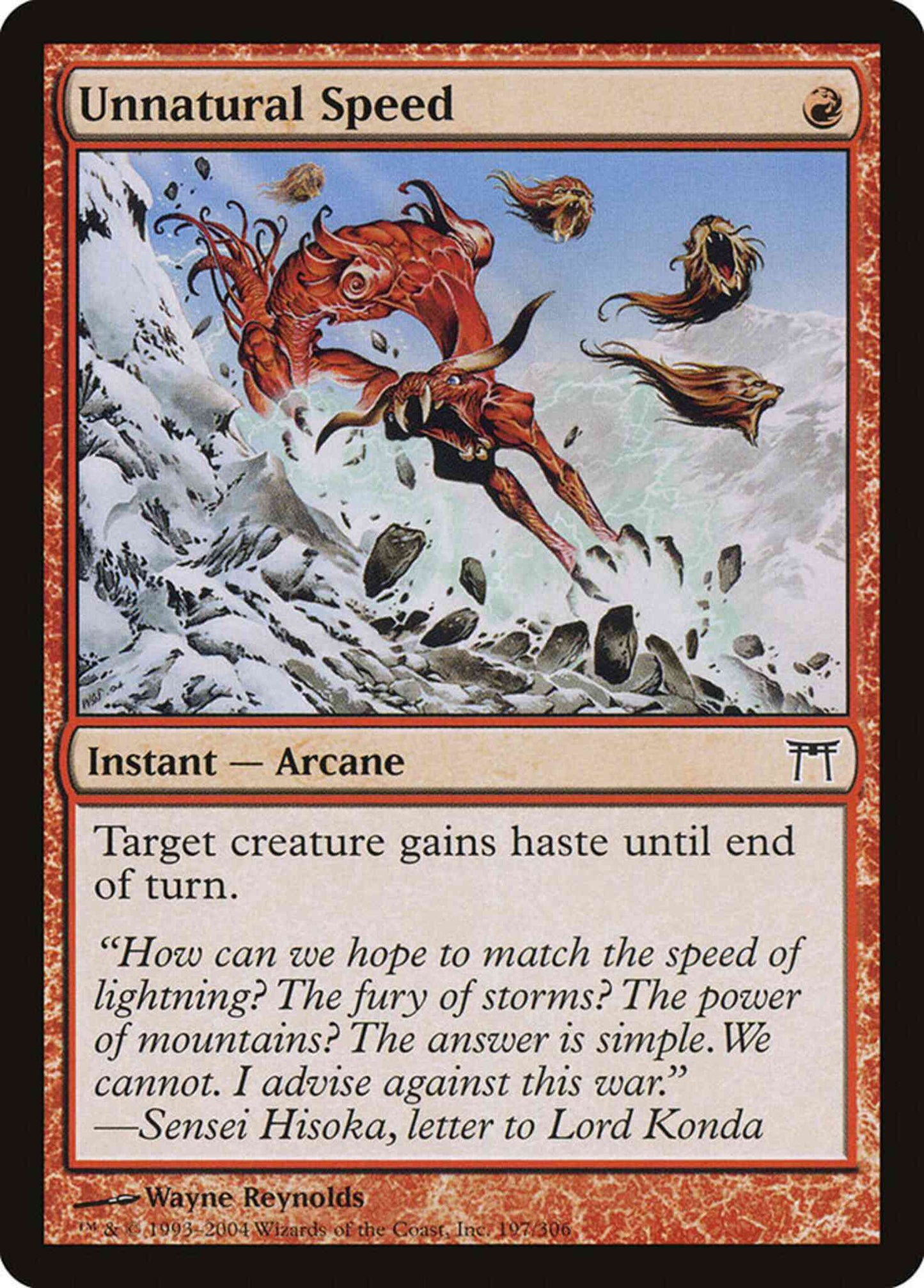 Unnatural Speed [197] [Champions of Kamigawa] [Non-Foil]
