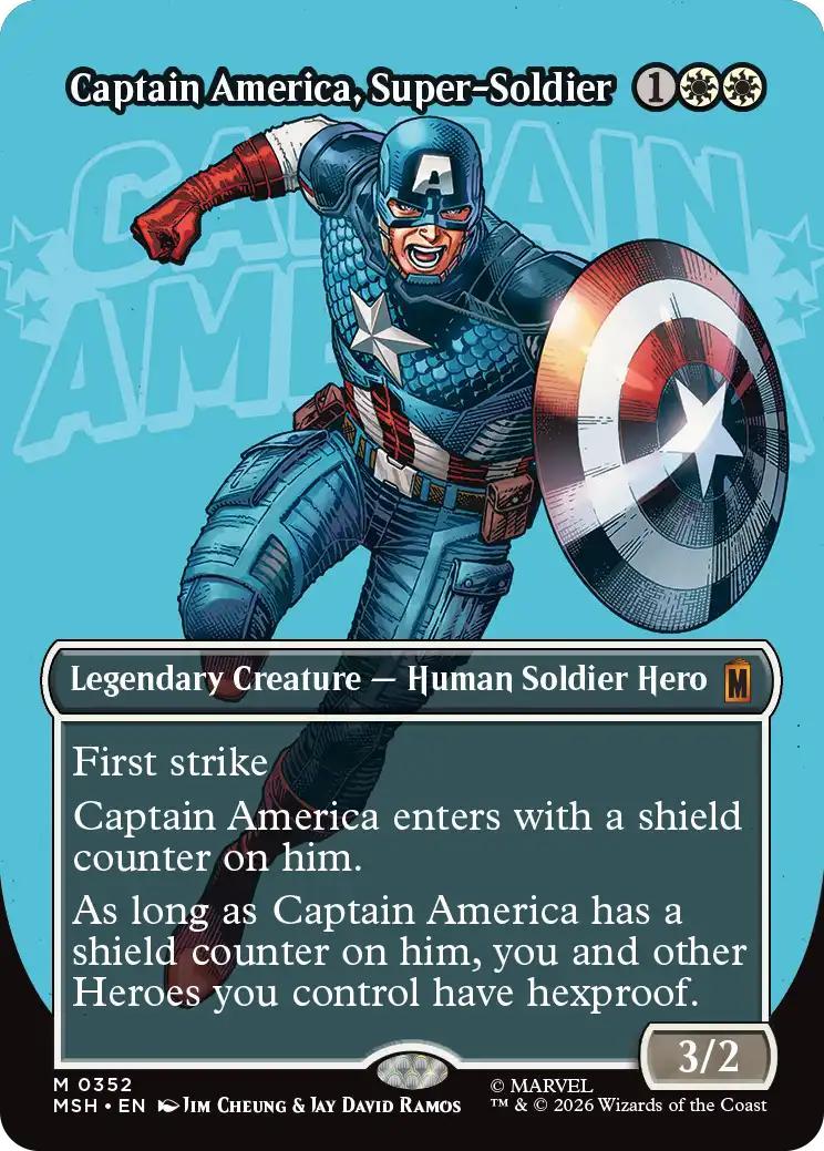 Captain America, Super-Soldier [352] [Borderless] [Logo] [Marvel Super Heroes] [Non-Foil]