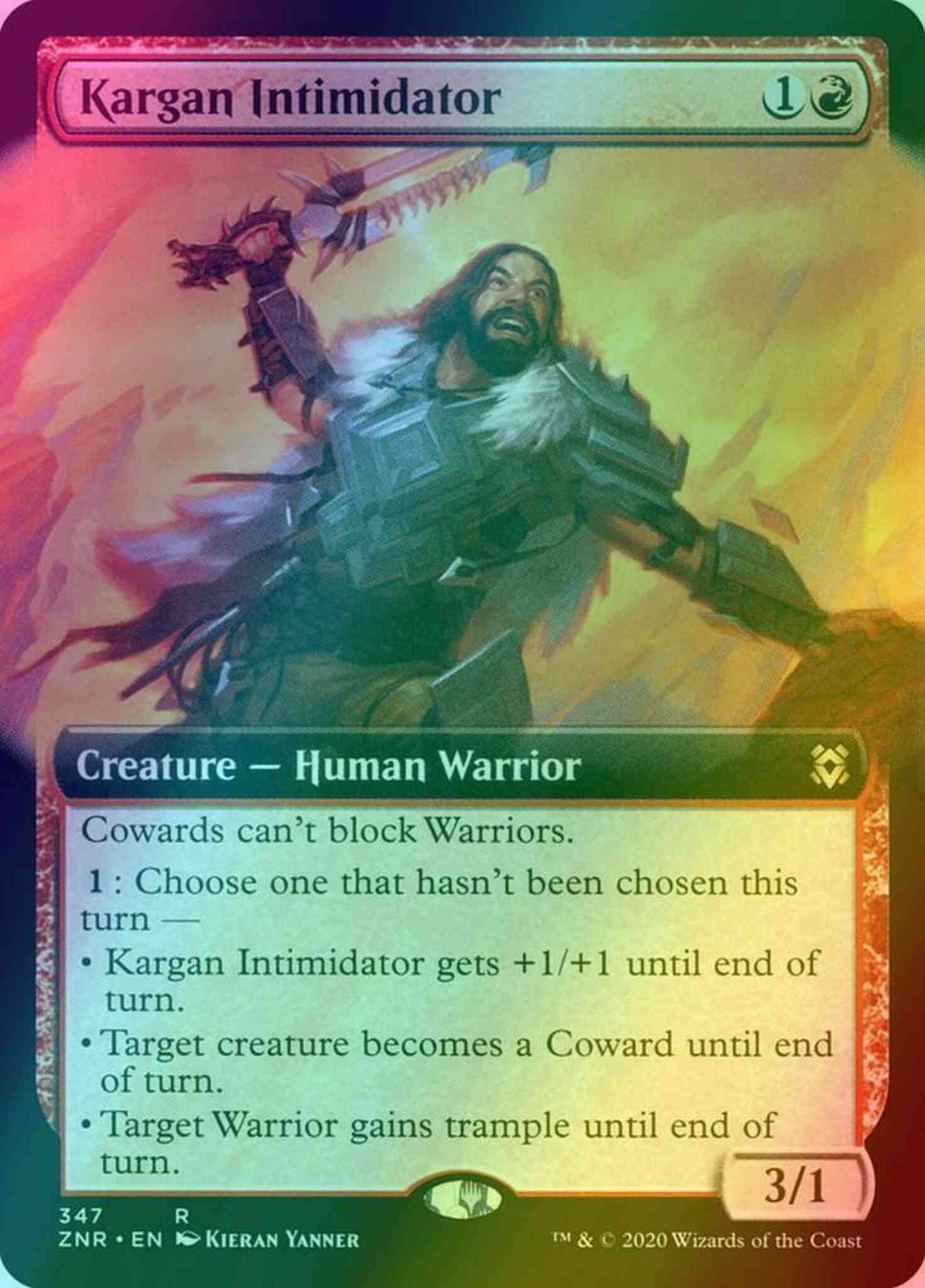 Kargan Intimidator [347] [Extended Art] [Zendikar Rising] [Foil]