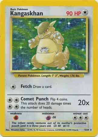 Kangaskhan - Missing Set Symbol - 5/64 - Rare [base2U-5] [Holo]