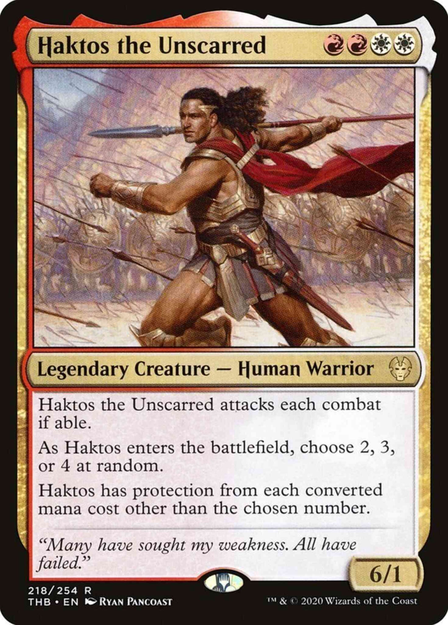 Haktos the Unscarred [218] [Theros Beyond Death] [Non-Foil]