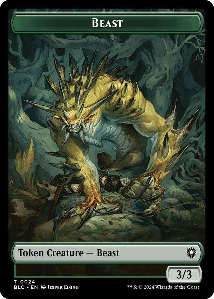 Beast Token (24) // Hamster Token (22) [Bloomburrow: Commander: Tokens] [Non-Foil]
