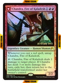 Chandra, Fire of Kaladesh // Chandra, Roaring Flame [135s] [Magic Origins Promos] [Foil]