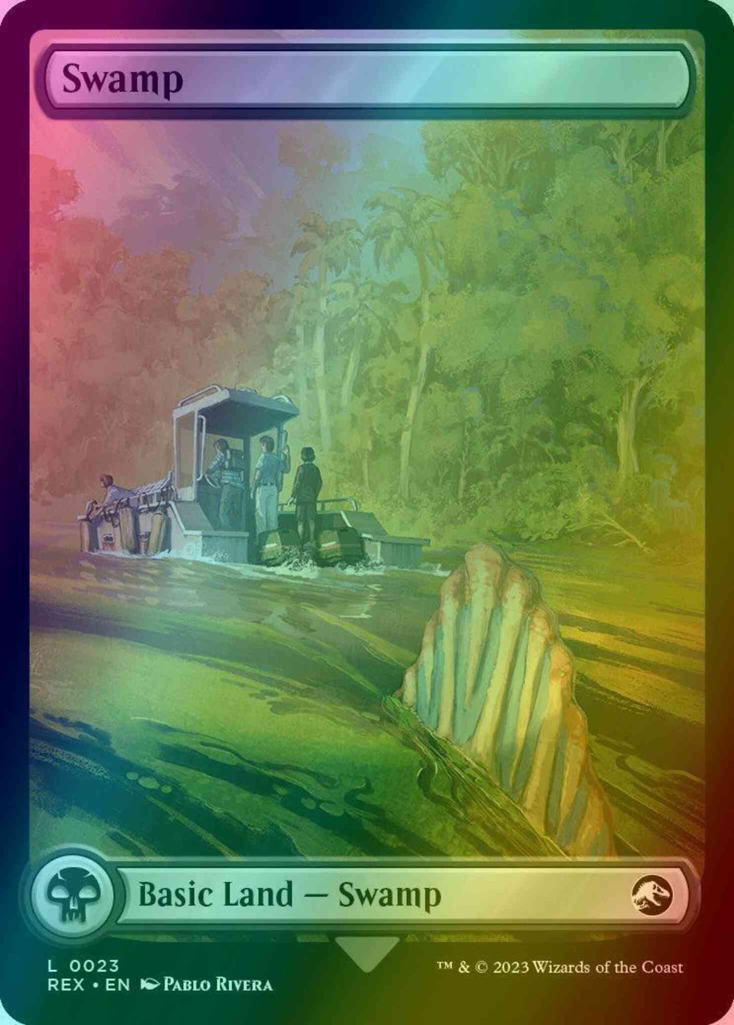 Swamp // Swamp [23] [Full Art] [Universes Beyond: Jurassic World Collection] [Foil]