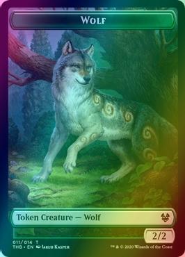 Human Soldier Token (02) // Wolf Token (11) [Theros Beyond Death Tokens] [Foil]