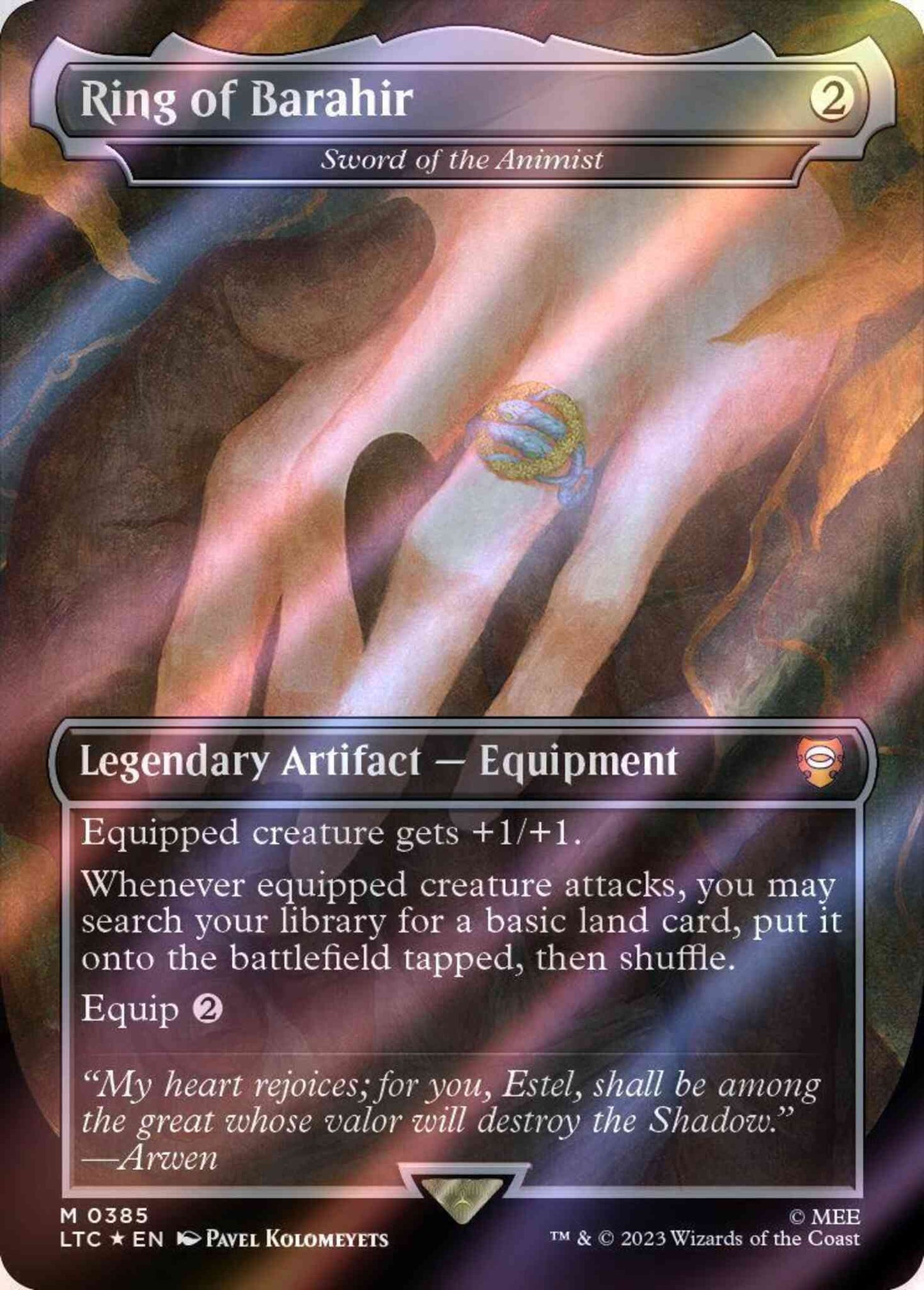 Ring of Barahir - Sword of the Animist [385] [Borderless] [Realms and Relics] [The Lord of the Rings: Tales of Middle-earth: Commander] [Surge Foil]
