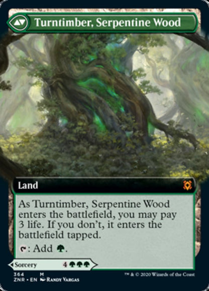 Turntimber Symbiosis // Turntimber, Serpentine Wood [364] [Extended Art] [Zendikar Rising] [Non-Foil]