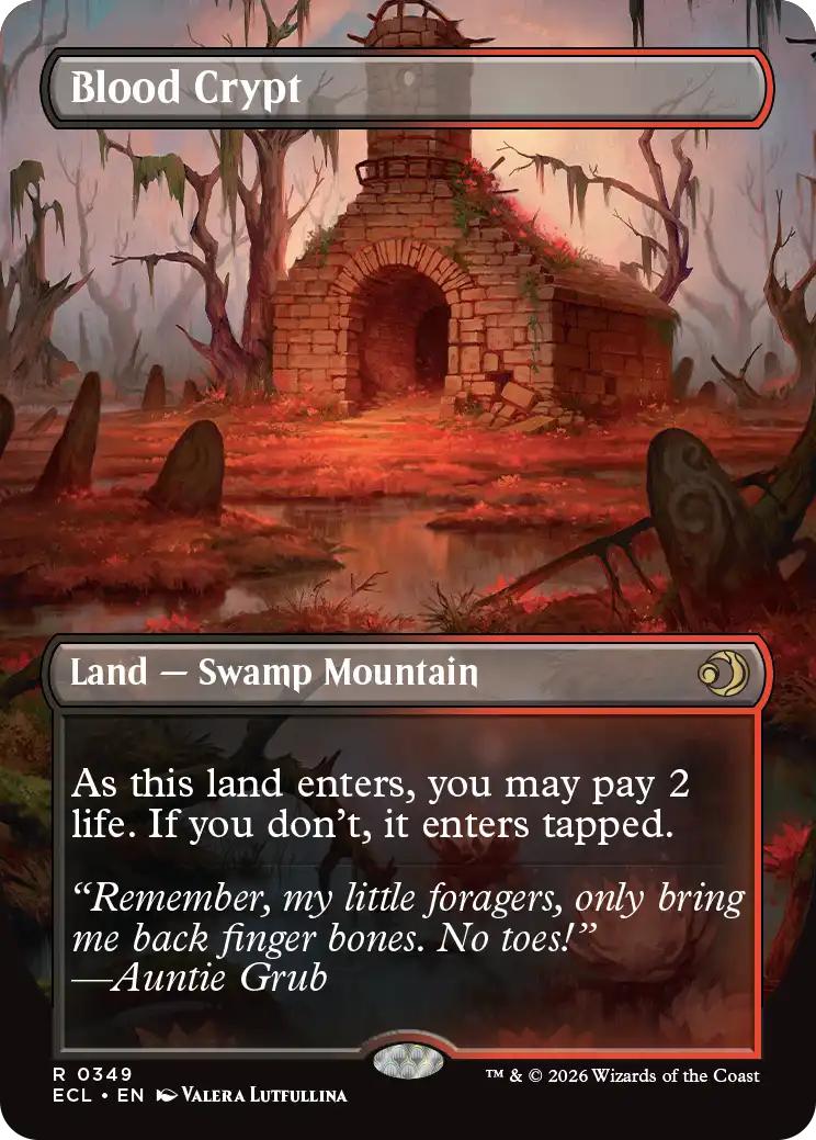 Blood Crypt // Blood Crypt [349] [Borderless] [Reversible Shock Lands] [Lorwyn Eclipsed] [Non-Foil]