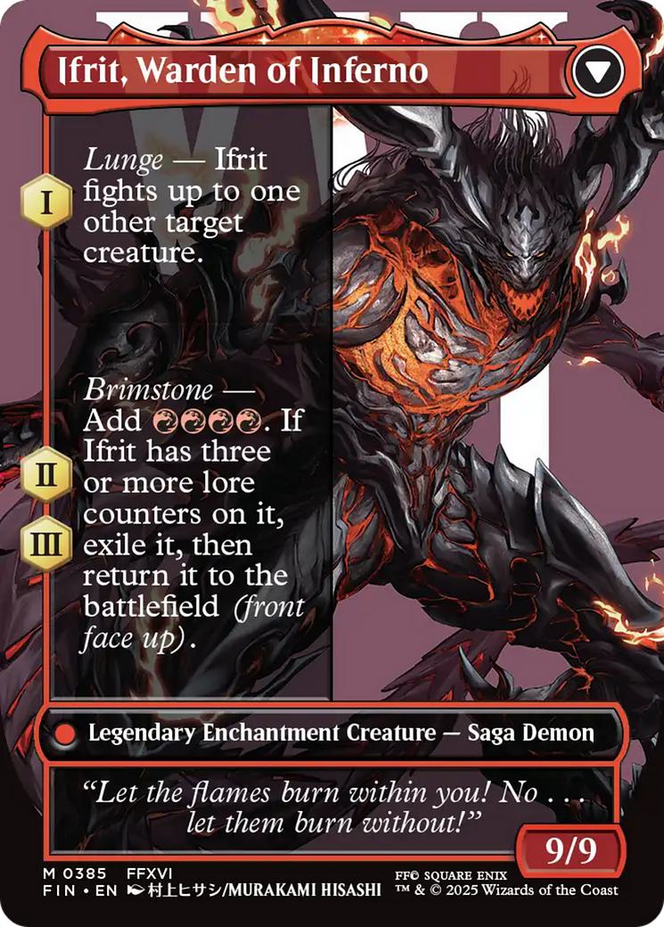 Clive, Ifrit's Dominant // Ifrit, Warden of Inferno [385] [Borderless] [Character] [FINAL FANTASY] [Non-Foil]