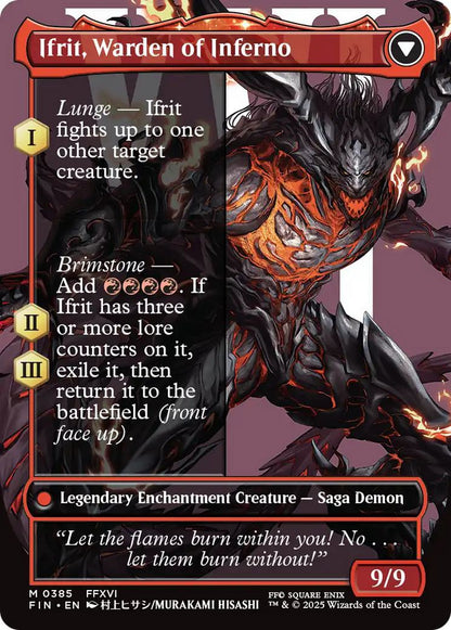 Clive, Ifrit's Dominant // Ifrit, Warden of Inferno [385] [Borderless] [Character] [FINAL FANTASY] [Non-Foil]