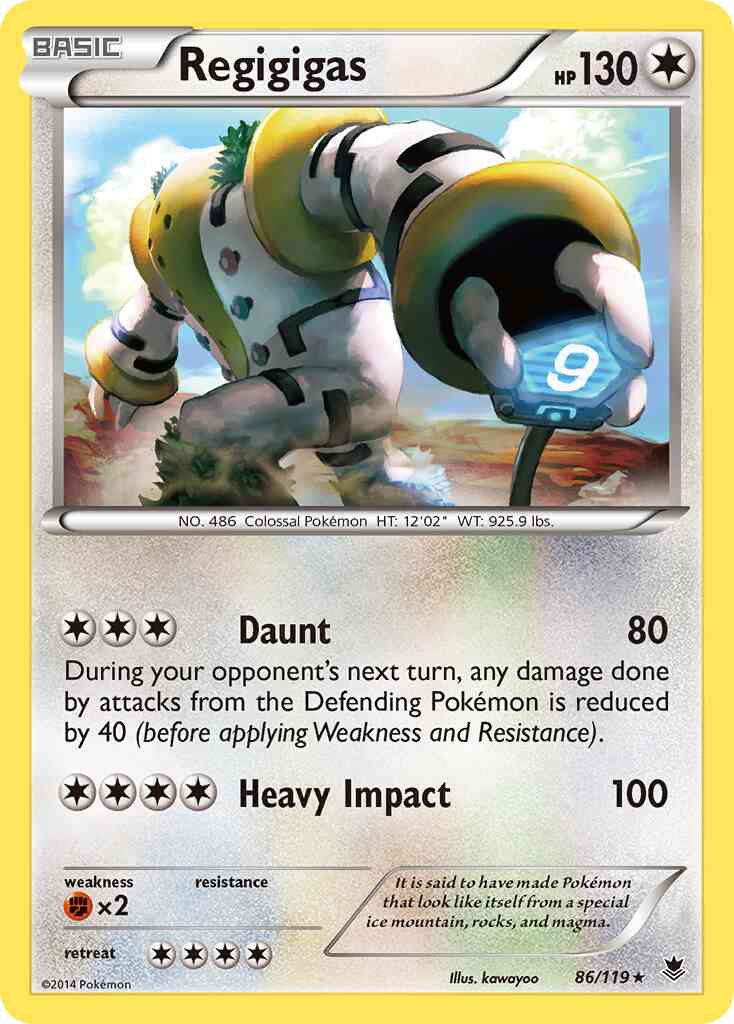 Regigigas - 86/119 - Rare Holo [xy4-86] [Reverse Holo]