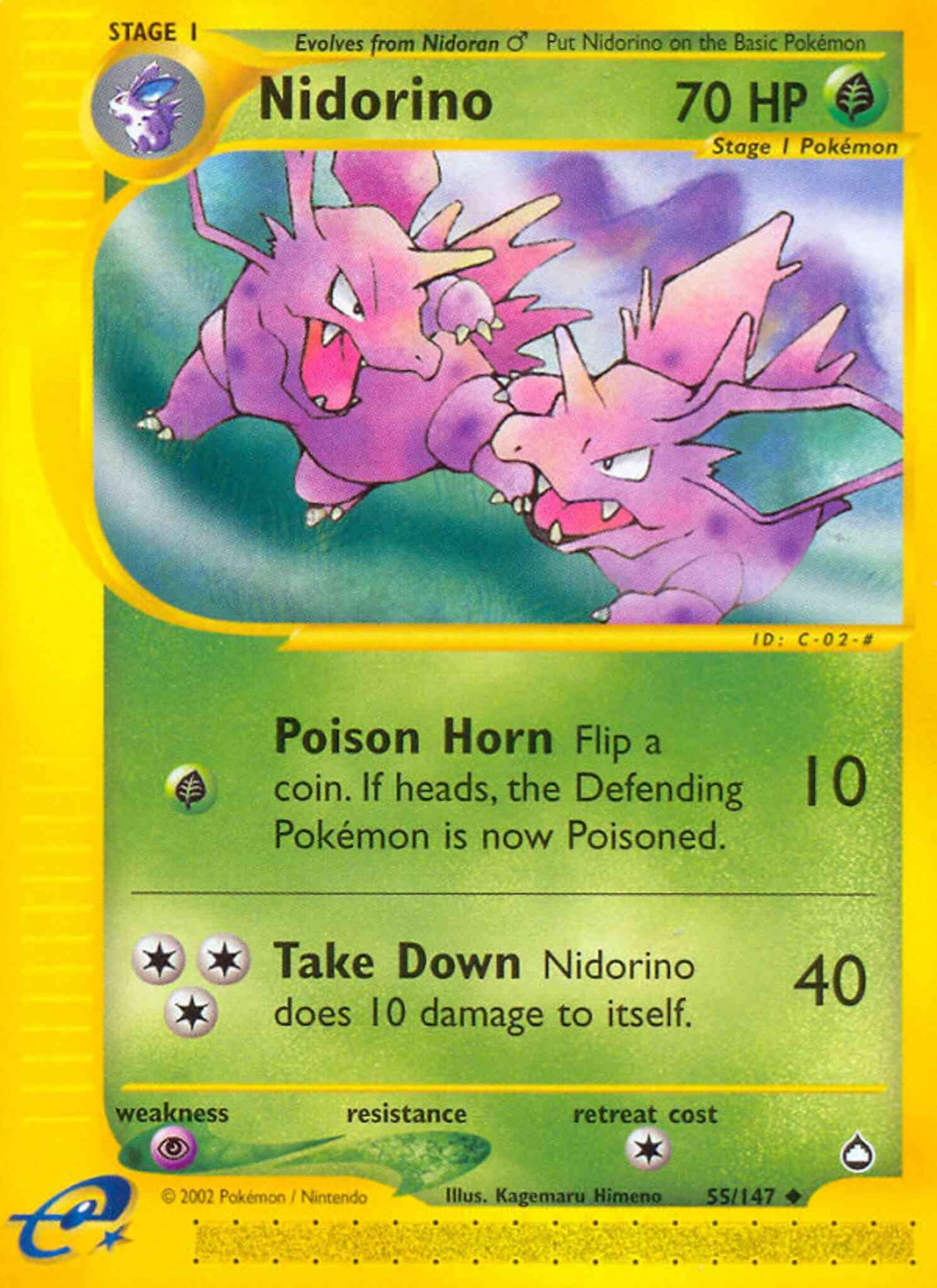 Nidorino - 55/147 - Uncommon [ecard2-55] [Reverse Holo]