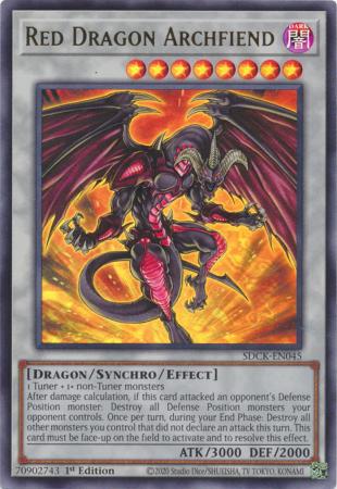 Red Dragon Archfiend - SDCK-EN045 - Ultra Rare - 1st Edition