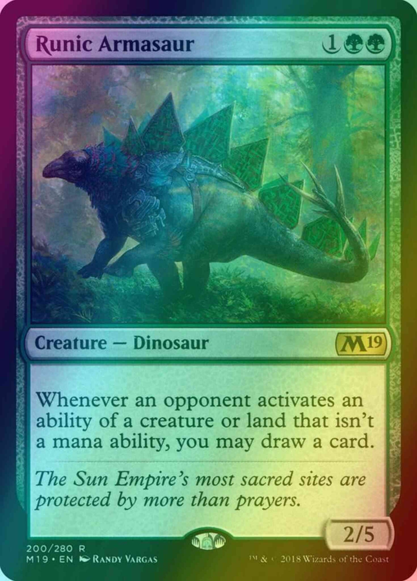 Runic Armasaur [200] [Core Set 2019] [Foil]