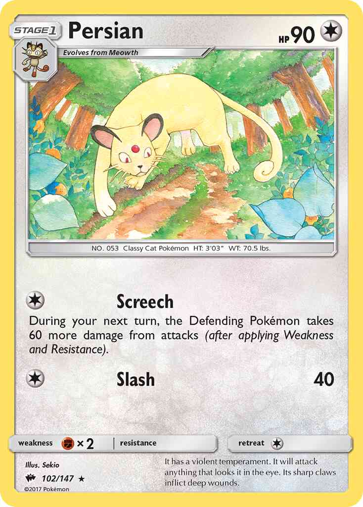 Persian - 102/147 - Rare [sm3-102] [Reverse Holo]