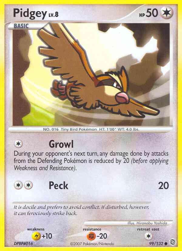 Pidgey - 99/132 - Common [dp3-99] [Reverse Holo]