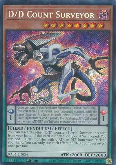 D/D Count Surveyor - RA05-EN034 - Secret Rare - 1st Edition