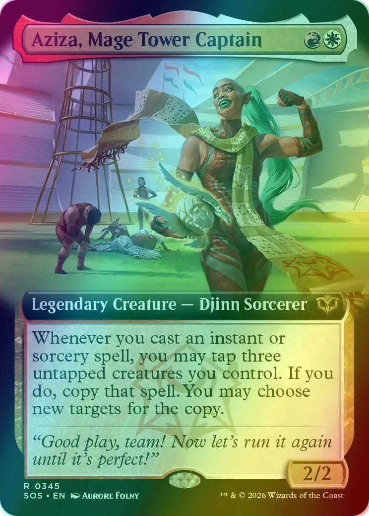 Aziza, Mage Tower Captain [345] [Extended Art] [Secrets of Strixhaven] [Foil]