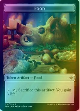Boar Token (09) // Food Token (18) [Throne of Eldraine Tokens] [Foil]