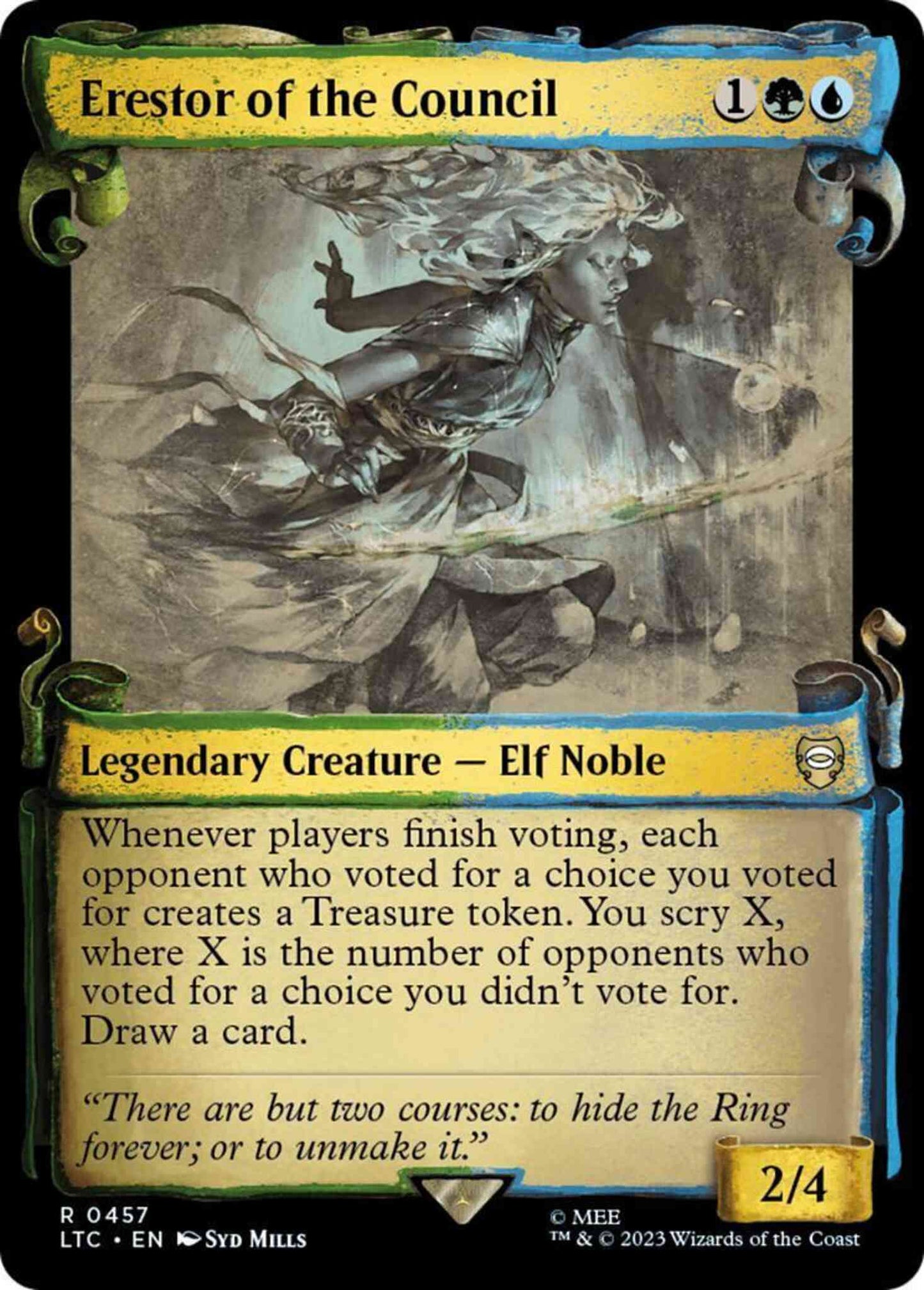 Erestor of the Council [457] [Scrolls Showcase] [The Lord of the Rings: Tales of Middle-earth: Commander] [Non-Foil]