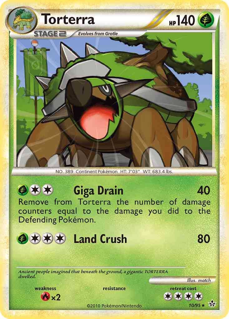 Torterra - 10/95 - Rare Holo [hgss2-10] [Reverse Holo]