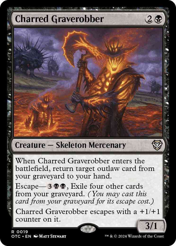 Charred Graverobber [19] [Outlaws of Thunder Junction: Commander] [Non-Foil]