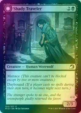 Shady Traveler // Stalking Predator [120] [Innistrad: Midnight Hunt] [Foil]