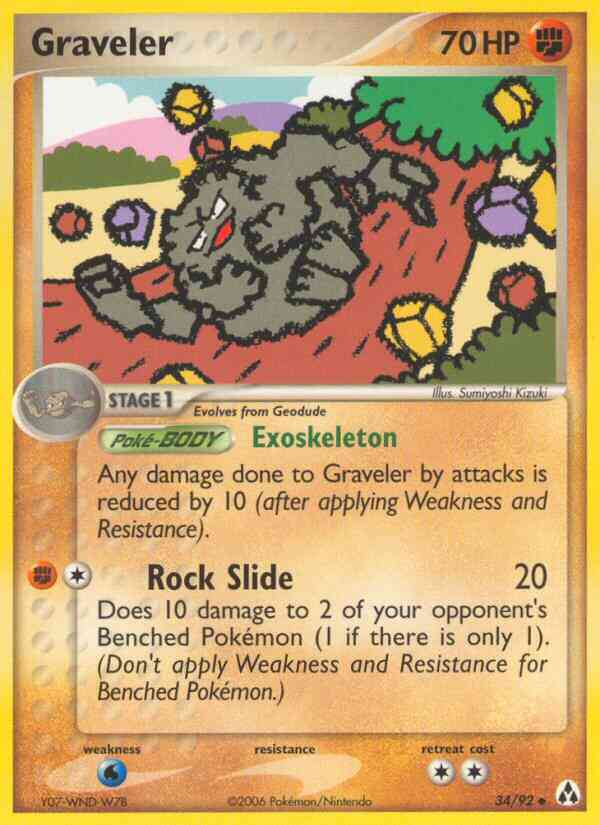 Graveler - 34/92 - Uncommon [ex12-34] [Reverse Holo]