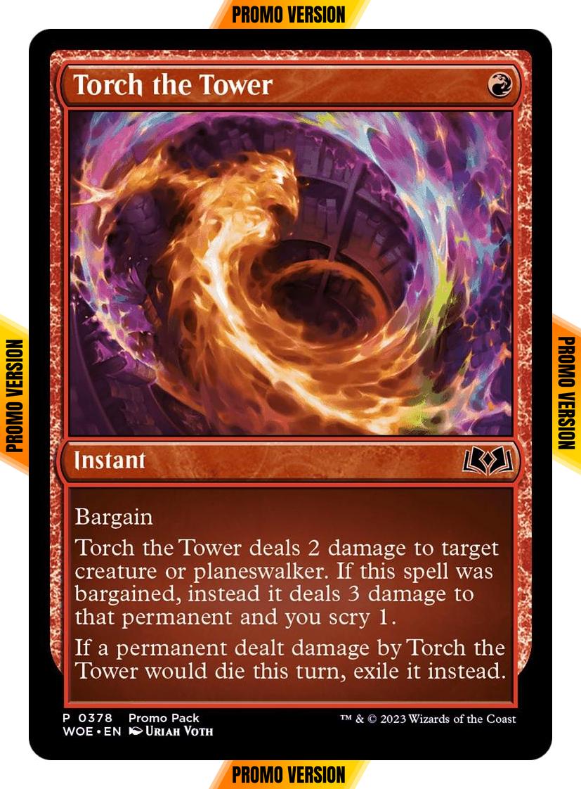 Torch the Tower [378] [Dark Frame Promo Pack] [Wilds of Eldraine] [Non-Foil]