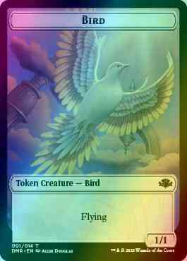 Bird Token (01) // Zombie Token (05) [Dominaria Remastered: Tokens] [Foil]