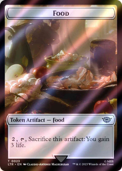 Food Token (23) // Treasure Token (25) [The Lord of the Rings: Tales of Middle-earth: Tokens] [Surge Foil]