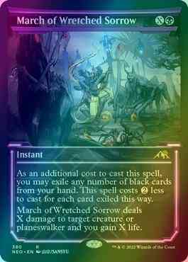 March of Wretched Sorrow [380] [Soft Glow Showcase] [Kamigawa: Neon Dynasty] [Foil]