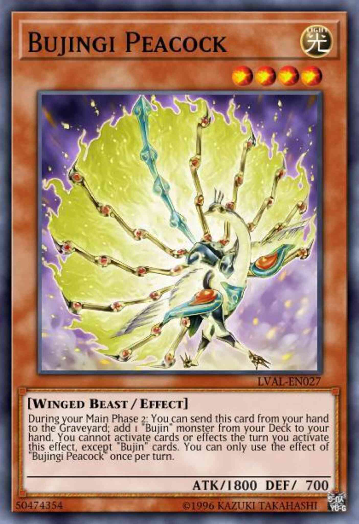 Bujingi Peacock - LVAL-EN027 - Rare - Unlimited