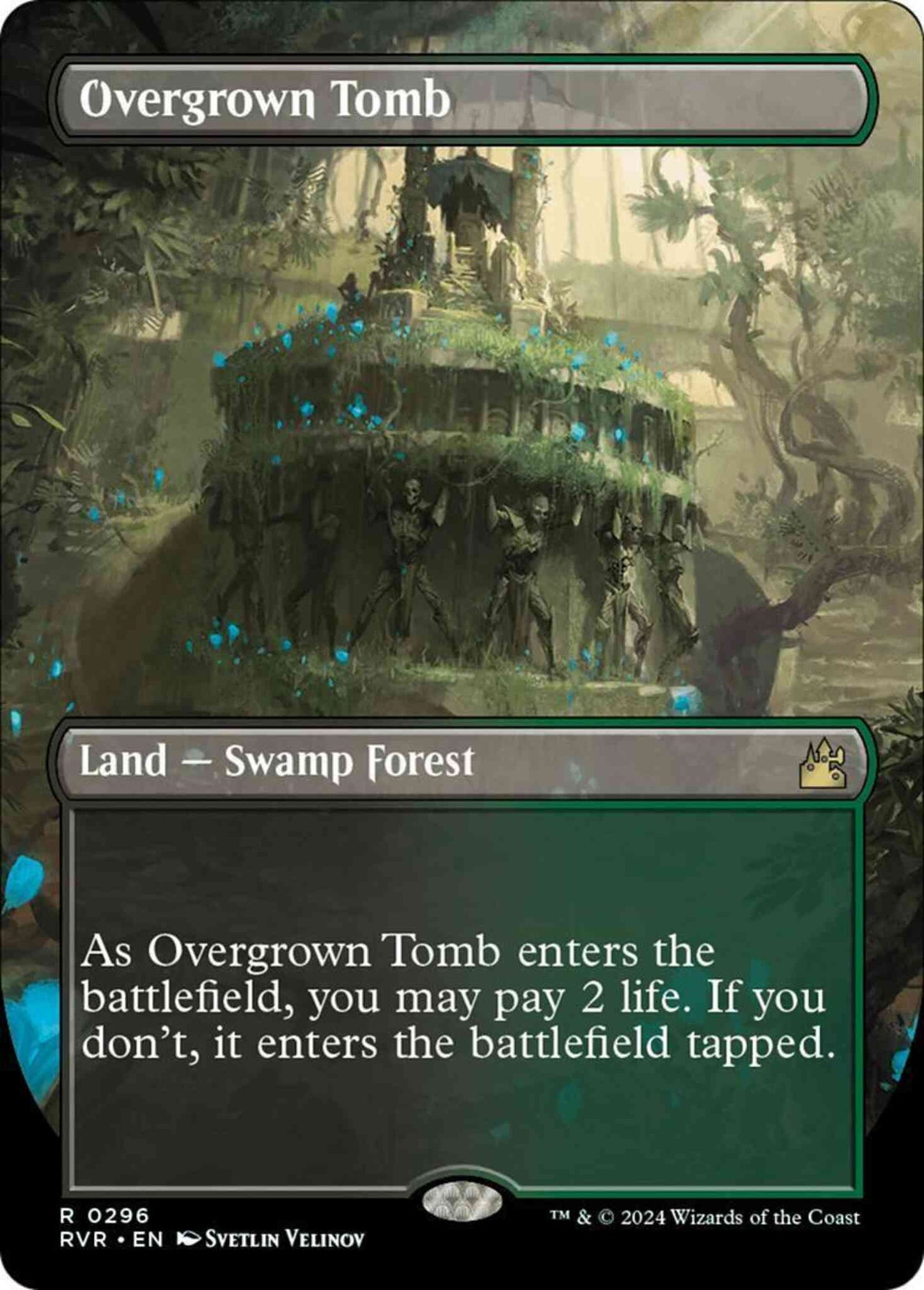 Overgrown Tomb [296] [Borderless] [Ravnica Remastered] [Non-Foil]