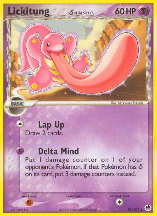 Lickitung δ - 19/101 - Rare [ex15-19] [Reverse Holo]