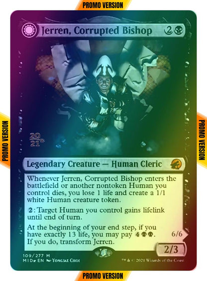 Jerren, Corrupted Bishop // Ormendahl, the Corrupter [Prerelease] [109s] [Innistrad: Midnight Hunt Promos] [Foil]